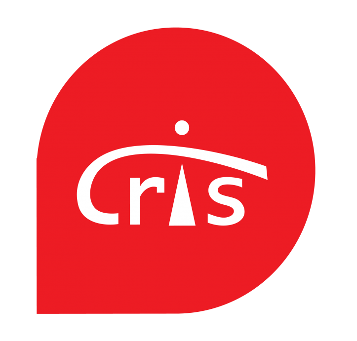 logo CRIS - białe litery CRIS na czerwonym tle